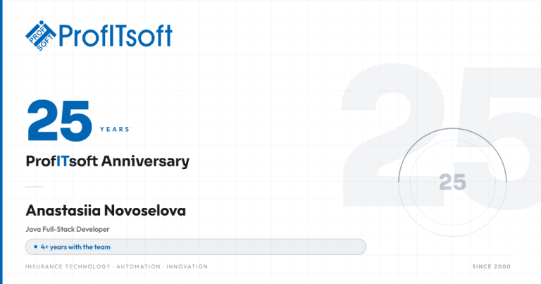 4 роки в ProfITsoft: від стажера до Java Full-Stack Developer